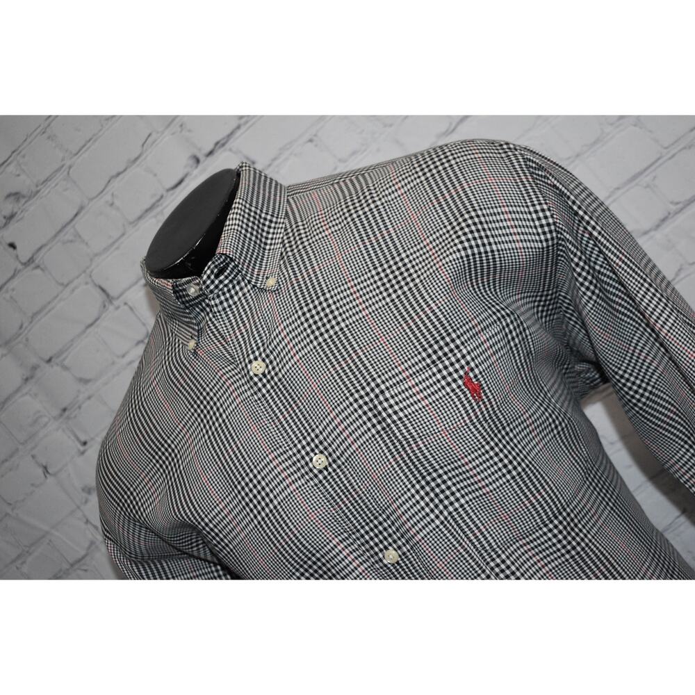 Vintage Polo Ralph Lauren Dress Shirt Men Size Large Glen Prince of Whales Check - Picture 9 of 9